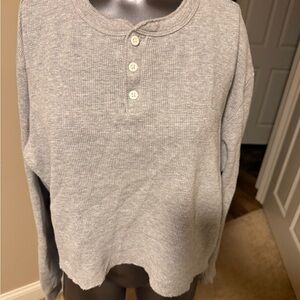 Brandy Melville Light Gray Knit Top
